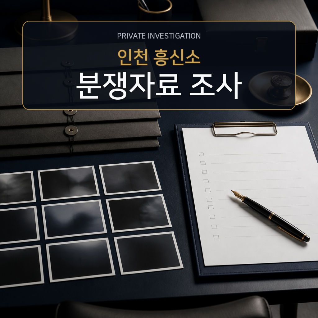 인천 분쟁자료 조사 전문 흥신소